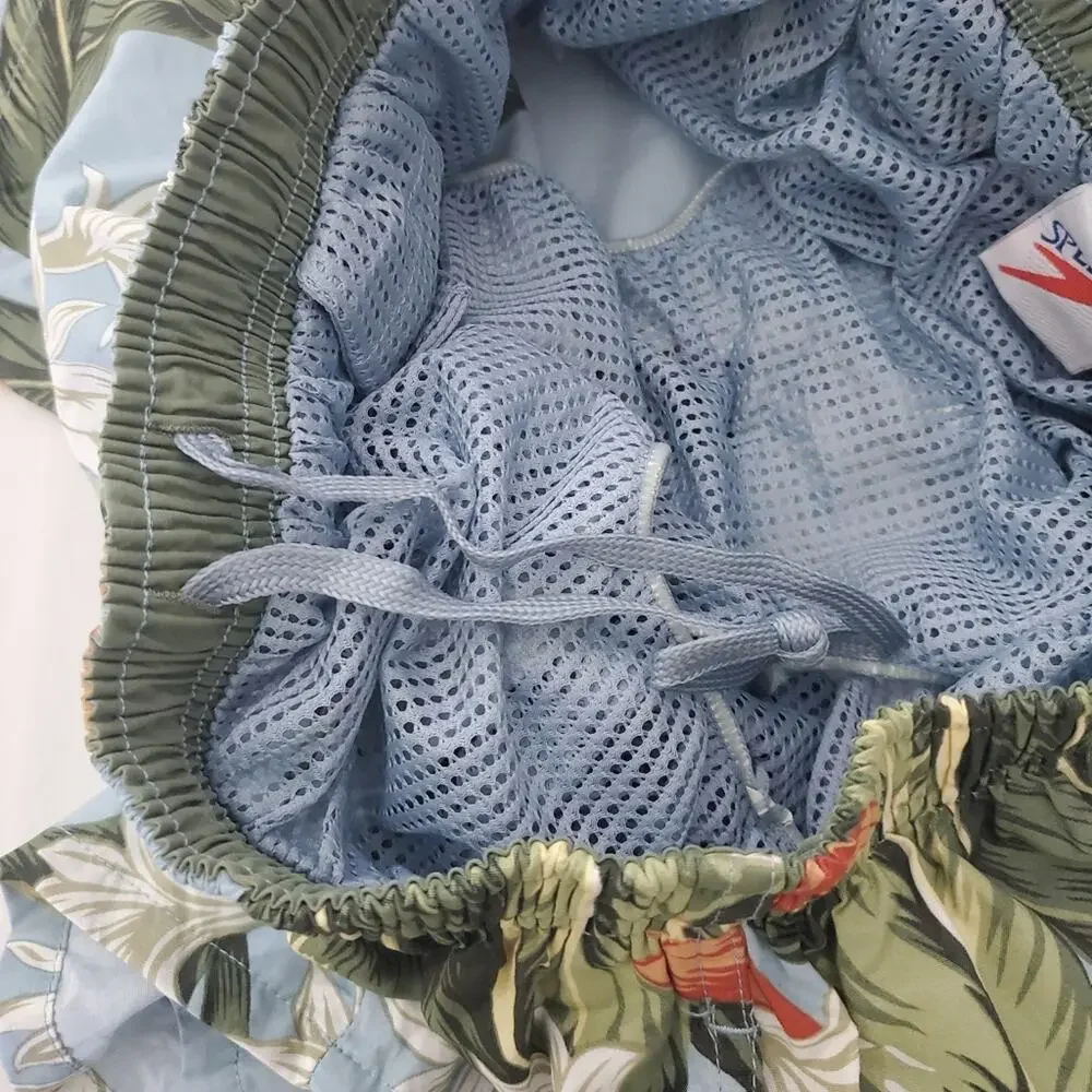 Speedo | Tropical Floral Print Swim Trunks with Pockets